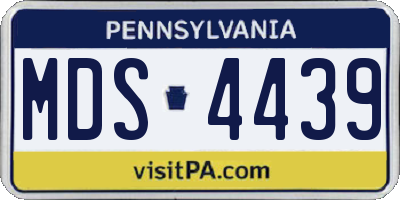 PA license plate MDS4439