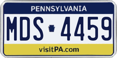PA license plate MDS4459
