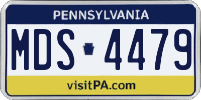PA license plate MDS4479