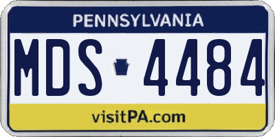 PA license plate MDS4484