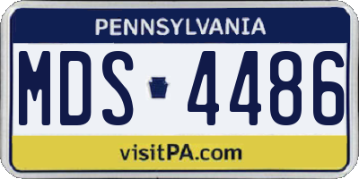 PA license plate MDS4486