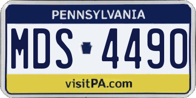 PA license plate MDS4490