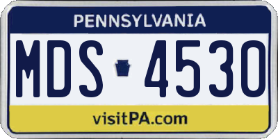 PA license plate MDS4530