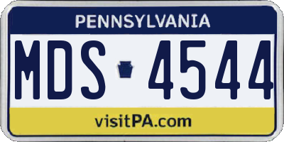 PA license plate MDS4544