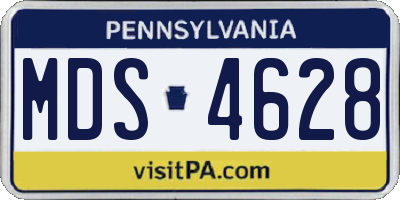 PA license plate MDS4628