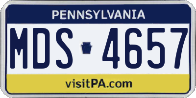 PA license plate MDS4657