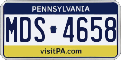 PA license plate MDS4658
