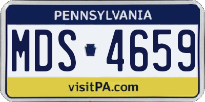 PA license plate MDS4659