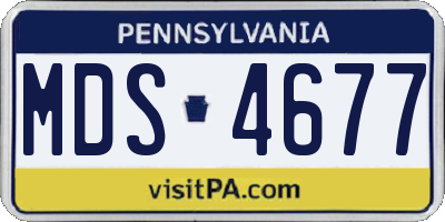 PA license plate MDS4677