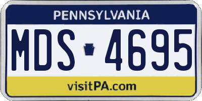 PA license plate MDS4695