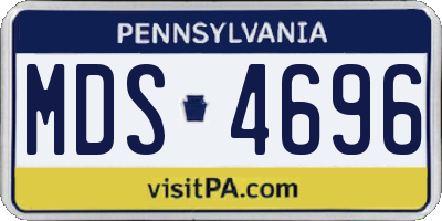 PA license plate MDS4696