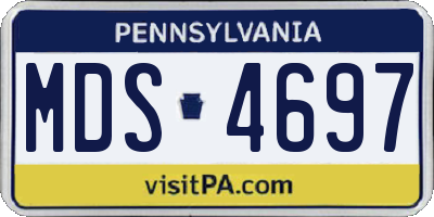 PA license plate MDS4697