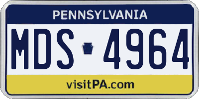 PA license plate MDS4964