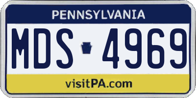 PA license plate MDS4969
