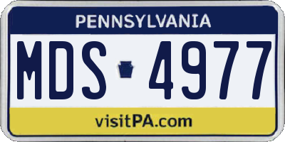 PA license plate MDS4977