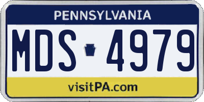 PA license plate MDS4979