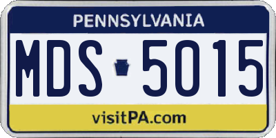 PA license plate MDS5015