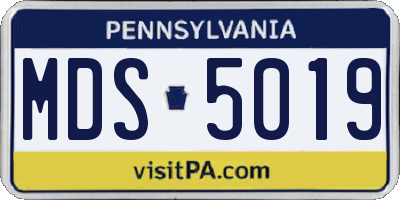 PA license plate MDS5019