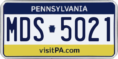 PA license plate MDS5021