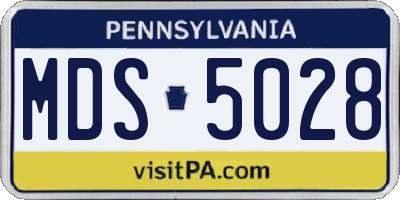 PA license plate MDS5028