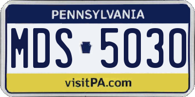 PA license plate MDS5030