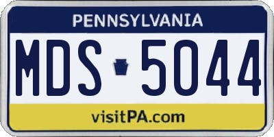 PA license plate MDS5044