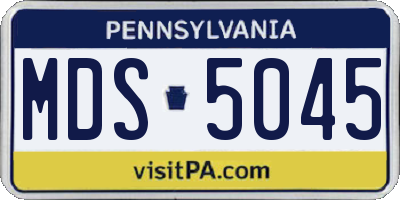 PA license plate MDS5045