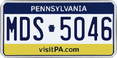 PA license plate MDS5046