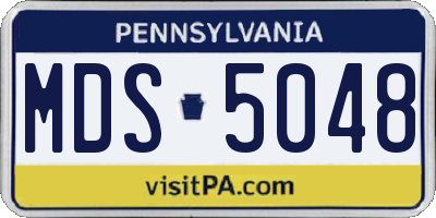 PA license plate MDS5048