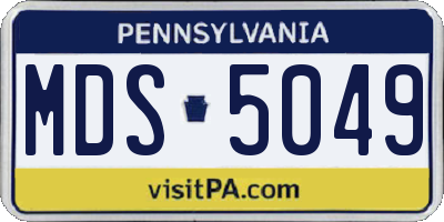 PA license plate MDS5049