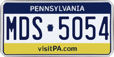 PA license plate MDS5054