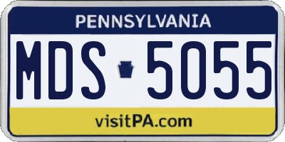 PA license plate MDS5055