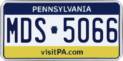 PA license plate MDS5066
