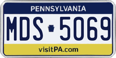 PA license plate MDS5069