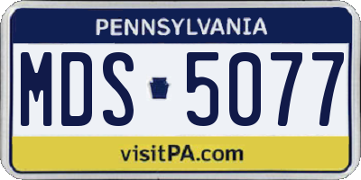 PA license plate MDS5077