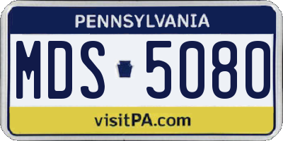 PA license plate MDS5080