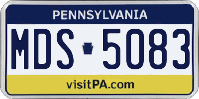PA license plate MDS5083