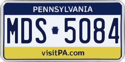 PA license plate MDS5084