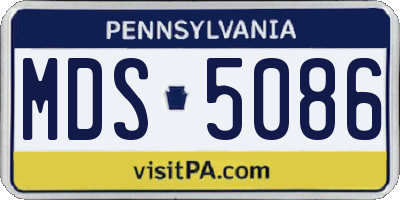 PA license plate MDS5086