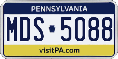 PA license plate MDS5088
