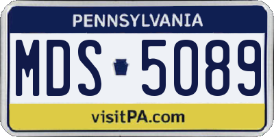 PA license plate MDS5089