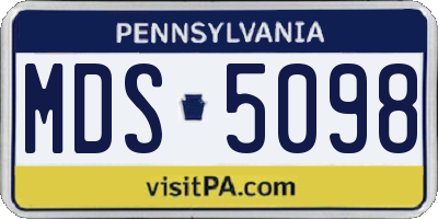 PA license plate MDS5098