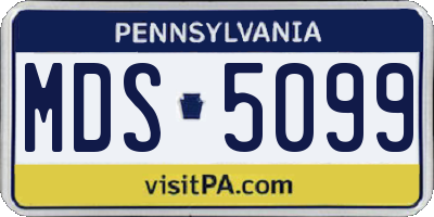 PA license plate MDS5099