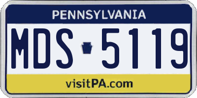 PA license plate MDS5119