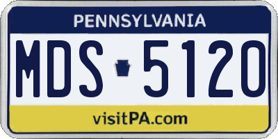 PA license plate MDS5120