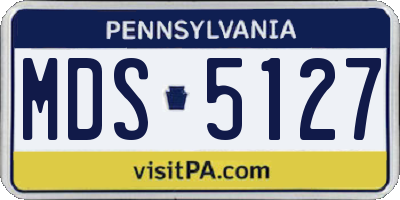 PA license plate MDS5127