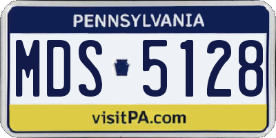 PA license plate MDS5128