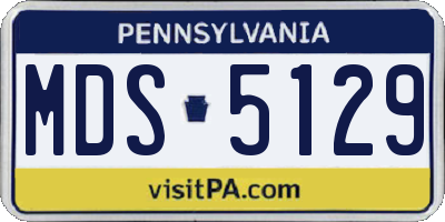 PA license plate MDS5129