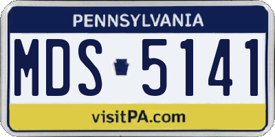 PA license plate MDS5141