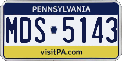 PA license plate MDS5143